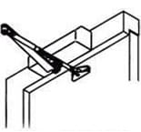 Дверной доводчик стандартная тяга, монтаж на раме картинка