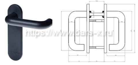 Ручка дверная DOORLOCK V S38KP/F PZ72 картинка