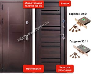 Входная металлическая дверь VoronDoors Модель VD-104 ТЕРМО картинка