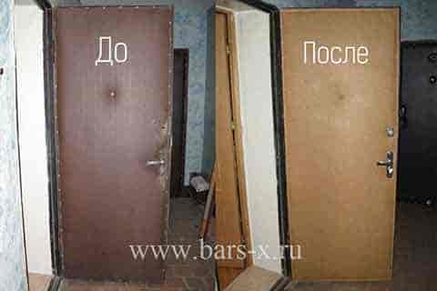 Замена мягкой обивки входной двери фото Замена мягкой обивки входной двери