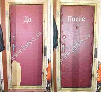 Замена мягкой обивки металлической двери фото Замена мягкой обивки металлической двери