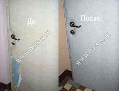 Замена старой обивки на входной двери фото Замена старой обивки на входной двери