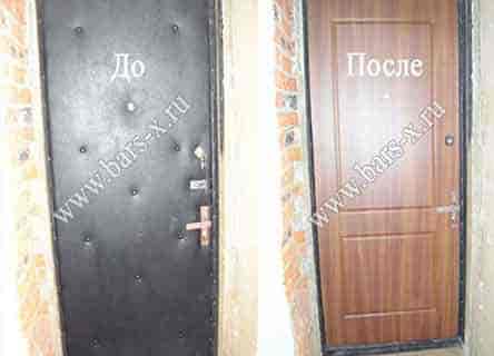 Замена старой обивки на панель на входной двери фото Замена старой обивки на панель на входной двери