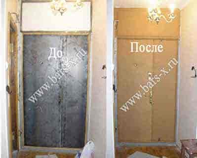 Утепление и обивка входной железной двери фото Утепление и обивка входной железной двери