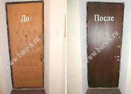 Замена старой обивки на панель на входной двери фото Замена старой обивки на панель на входной двери