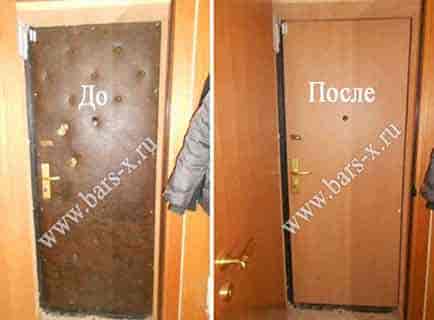 Замена старой обивки на панель на входной стальной двери фото Замена старой обивки на панель на входной стальной двери