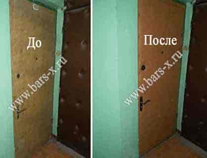 Переобивка входной двери фото Переобивка входной двери