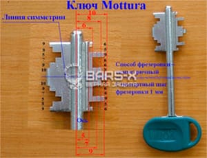 Ключи сувальдного замка Mottura картинка